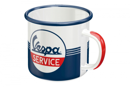 Emaille Tasse "Vespa Service"